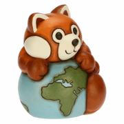 Panda rosso Otto Dreamer con mondo Thun Animali