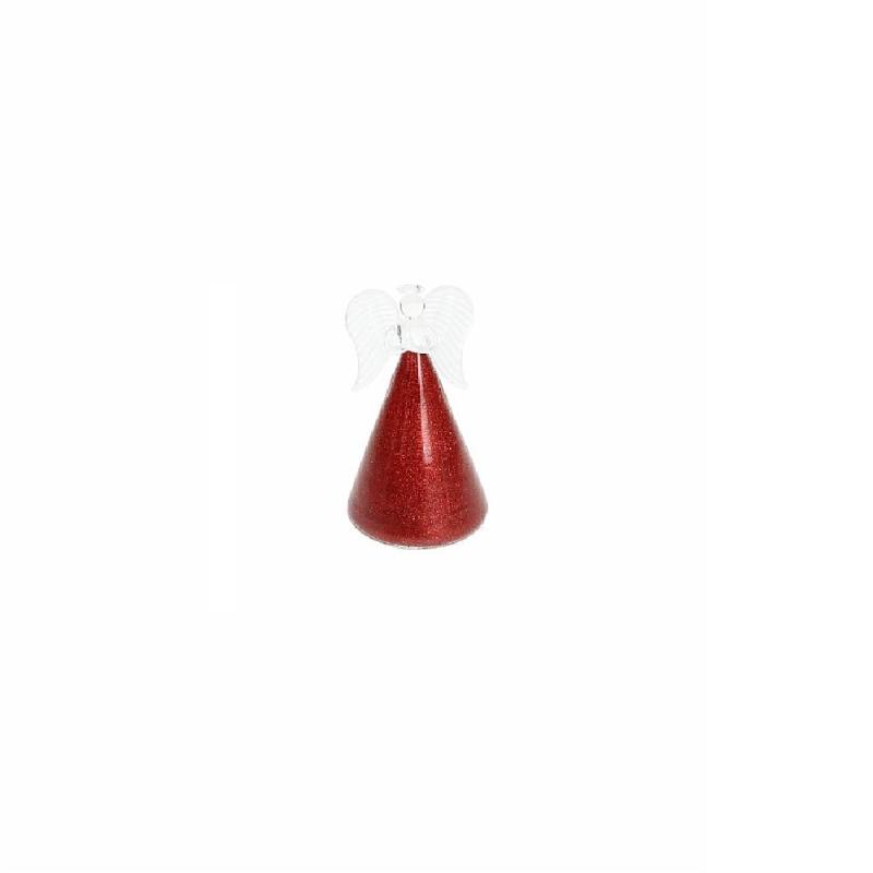 Albero vetro Fontebasso con led piccolo glitter rosso Regali per il Natale 2023