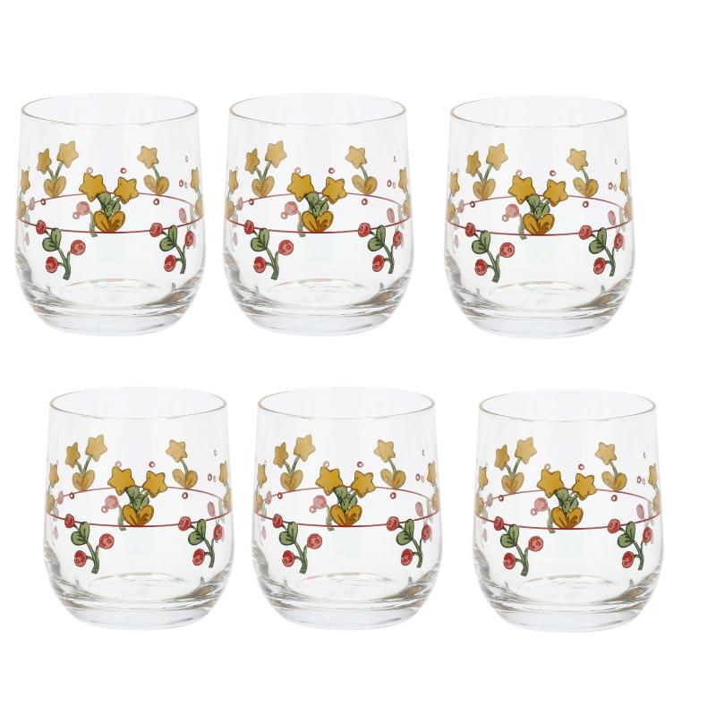 Bicchiere da tavola basso Thun sweet cristmas set 6 pezzi in vetro