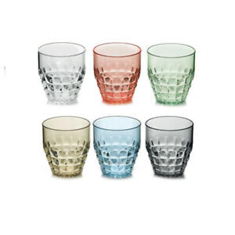 Bicchieri Guzzini plastica colorati set 6 pezzi Tiffany Calici e Bicchieri