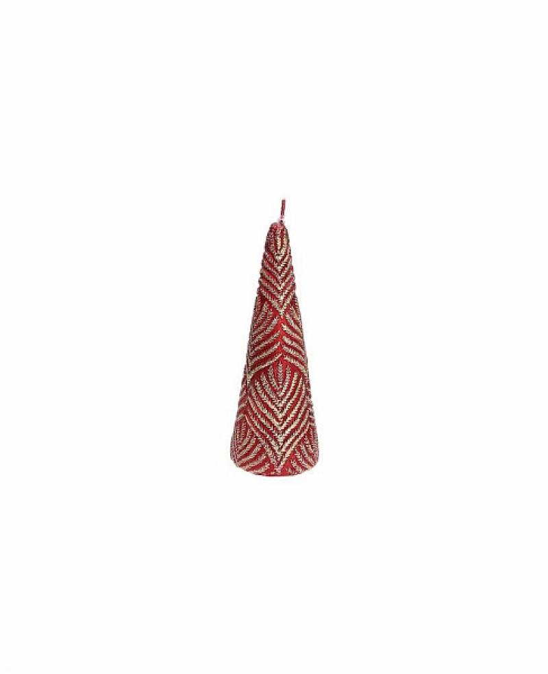 Candela in cera per lanterna o portacandele, forma conica rossa cm30 Regali per il Natale 2021