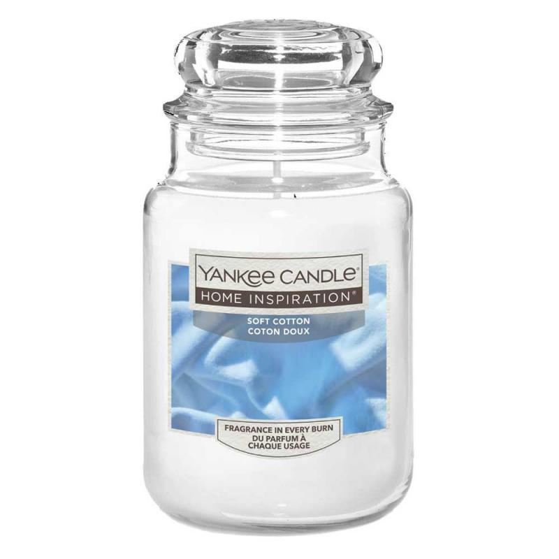 Candela Yankee Candle giara grande, prezzo in offerta profumazione soft cotton 