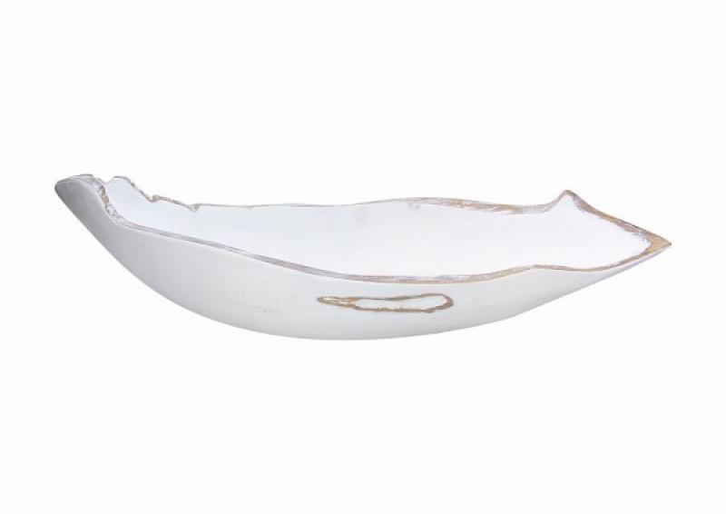 Centrotavola moderno ovale colore bianco Tognana Boat Fontebasso cm69 Centrotavola moderni e Portafrutta