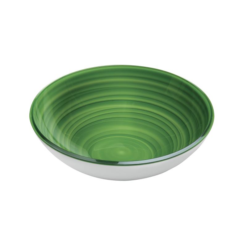 Ciotola moderna Guzzini Twist colore verde contenitore portafrutta da design cm 22 Insalatiere e ciotole cucina