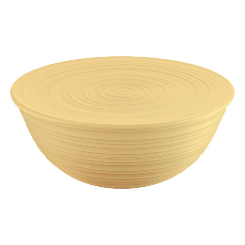 Contenitore Guzzini Tierra ciotola gialla rotonda insalatiera a coppa con coperchio cm30 Insalatiere e ciotole cucina