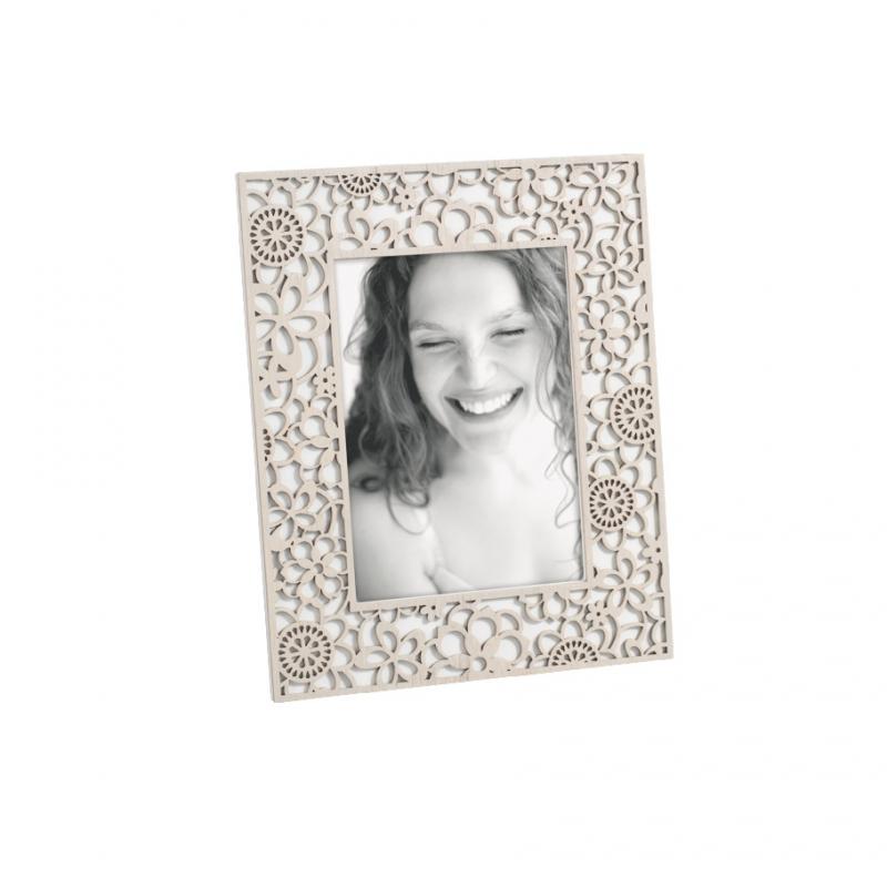 Cornici Portafoto in Legno: Cornice per foto da tavolo portafoto in legno  con decoro rilievo cm 13x13