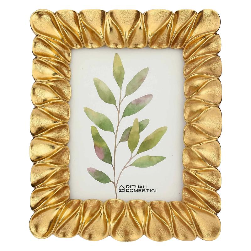 Cornice Portafoto da tavolo Gorgiera, porta fotografie oro ondulata 15x20 Cornici portafoto in altri materiali