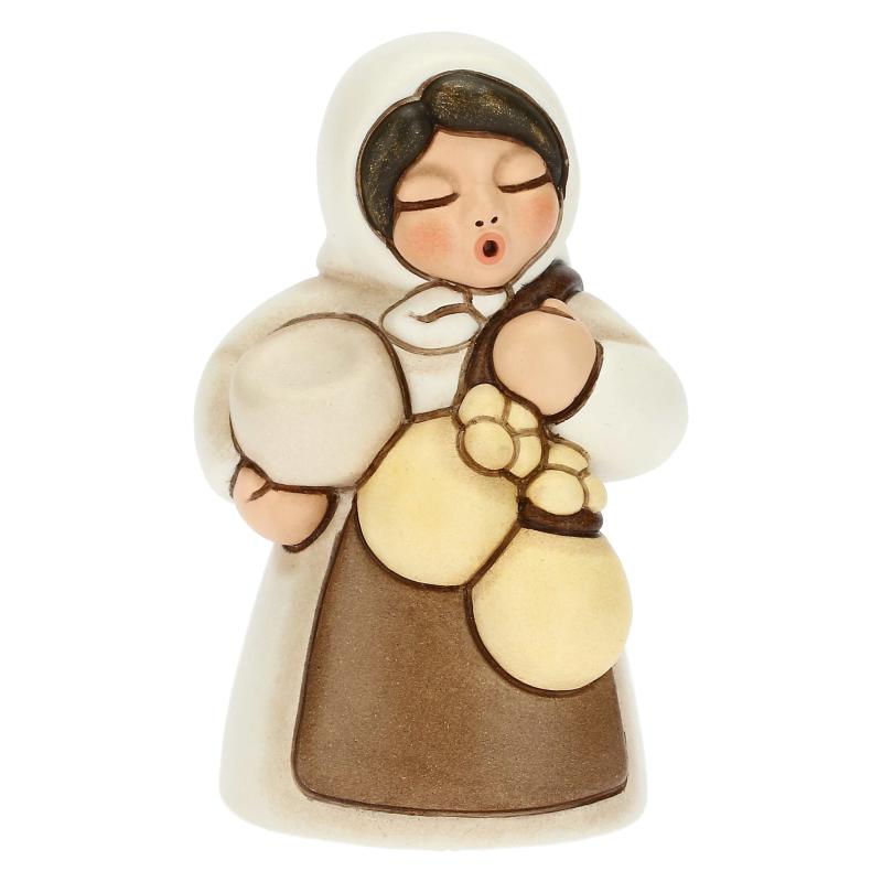 Donna con formaggi, Personaggio bianco del presepe classico Thun Thun Presepe Natalizio