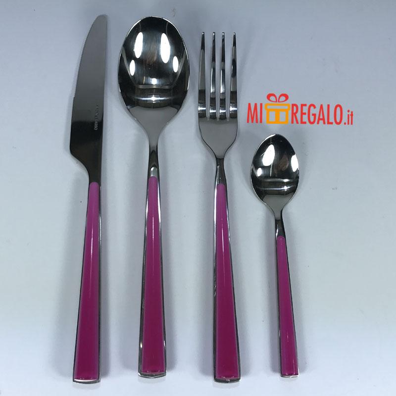 Posate Tavola e Accessori: Posate Tavola Andrea Fontebasso linea Samoa Set  48 pezzi colore Fuxia