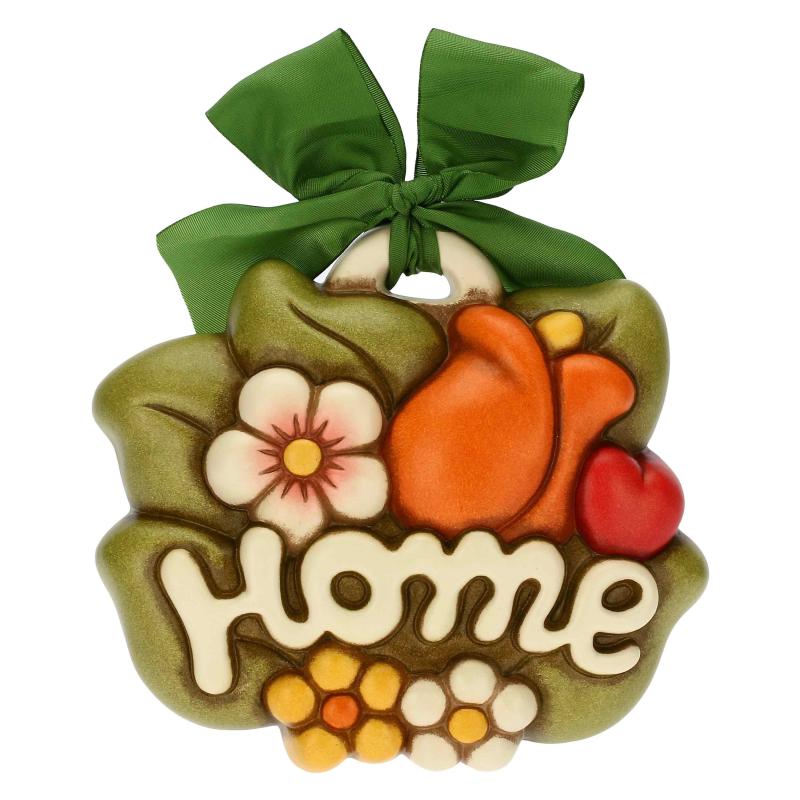 Formella Thun media personalizzata con scritta Home Thun Creazioni ceramiche per casa