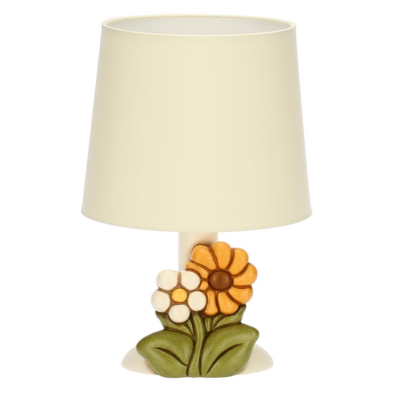 Lampada con fiore di calendula in ceramica Racconti d'Autunno, media Lampade da Tavolo e Lanterne