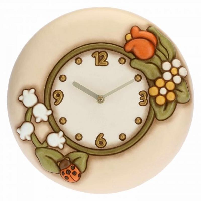 Orologio Thun da parete Country con fiori cm22x23