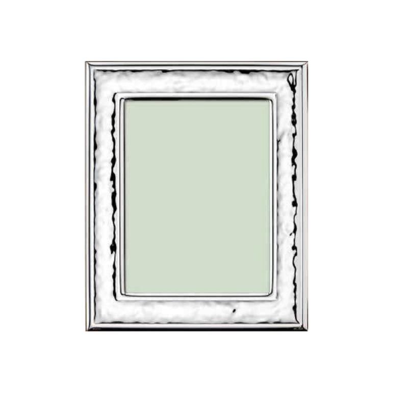 Portafoto in argento da design, cornice a fascia larga ondulata per foto cm13x18 Cornici Portafoto in Argento