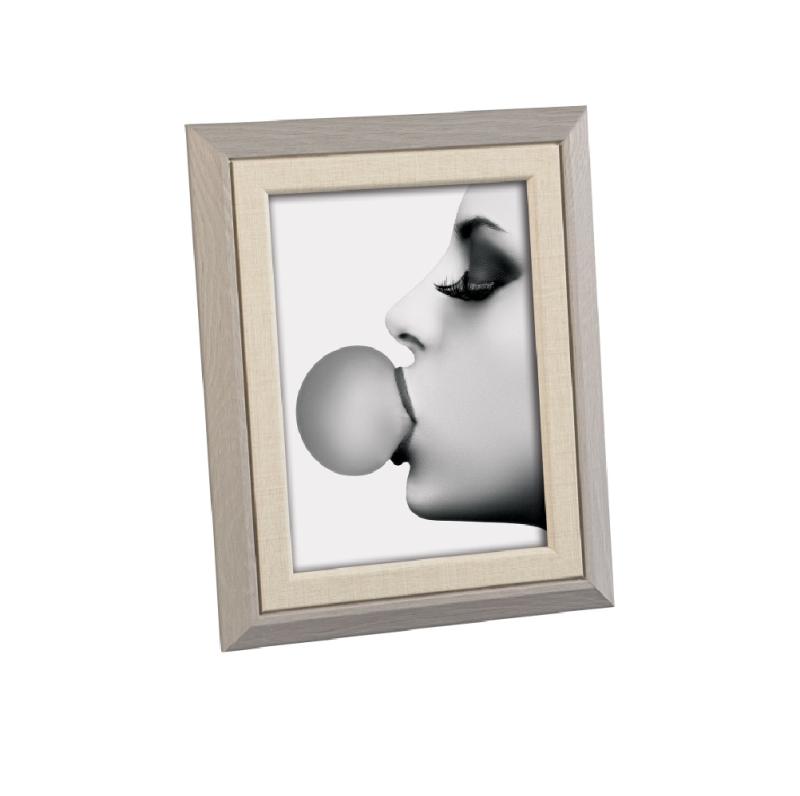 Portafoto in legno da tavolo, cornice per foto moderna cm 15x20 bicolore bianco e grigio Cornici Portafoto in Legno