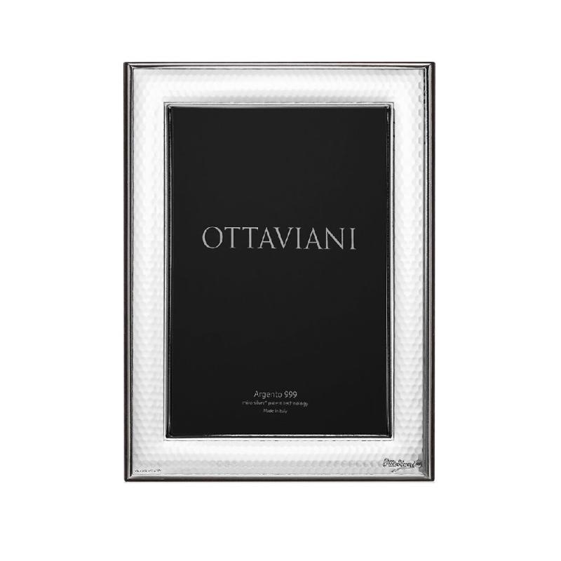 Portafoto Ottaviani in argento 999, cornice nido d'ape per foto cm18x24 Cornici Portafoto in Argento e MiroSilverÂ®