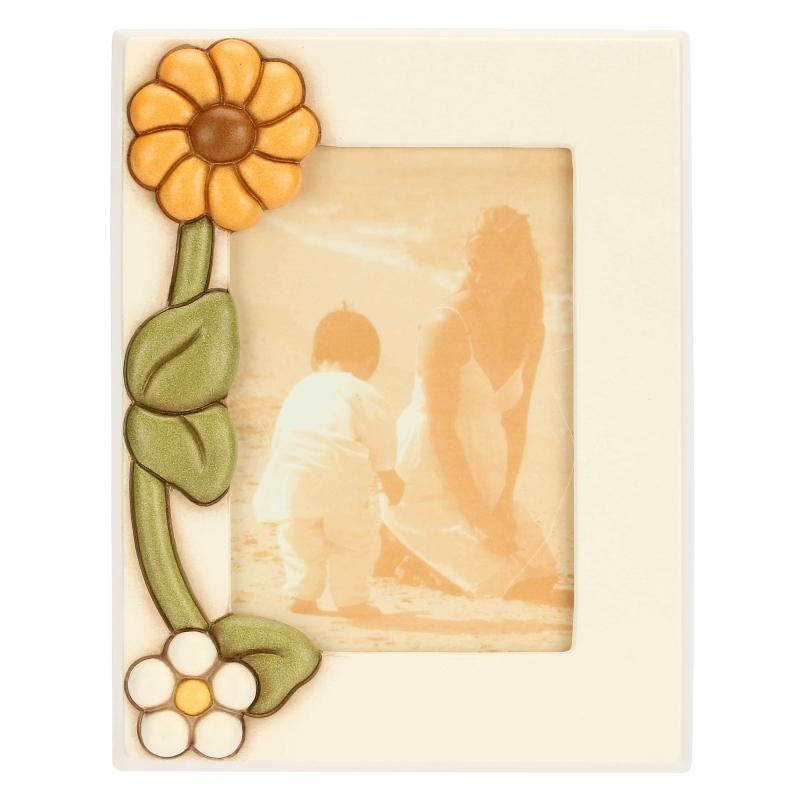 Portafoto Thun con fiore di calendula giallo per foto cm 9x13 Cornici portafoto in altri materiali