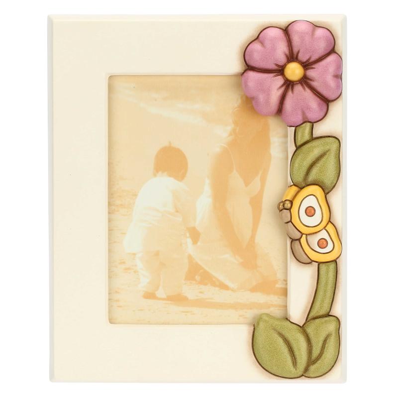 Portafoto Thun con fiore di malva e farfalla per foto cm 12x17