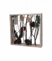 Addobbo Natalizio quadro legno con luci Andrea Fontebasso cm25x25 Regali per il Natale 2019
