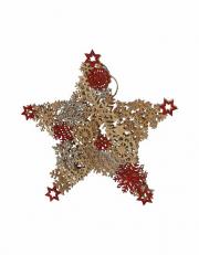 Addobbo Natalizio stella legno traforata con luci Andrea Fontebasso cm28 Regali per il Natale 2019