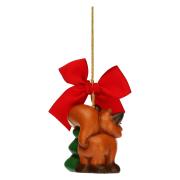Addobbo natalizio Thun volpe Grace con albero di natale, filo e fiocco rosso 