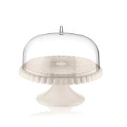 Alzata portadolci Guzzini bianca, linea  Tiffany con campana copridolci piccola Portadolci e Alzate 