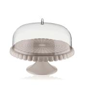 Alzata portadolci Guzzini grigia, linea Tiffany con campana copridolci grande Portadolci e Alzate 