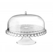 Alzata portadolci Guzzini trasparente linea Tiffany con campana copridolci Guzzini Tiffany