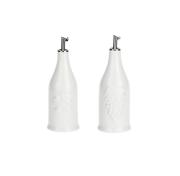 Ampolla Olio e Aceto La Porcellana Bianca cilindrica 300 Ml Olio e Aceto e Formaggiere