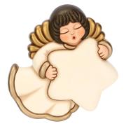 Angelo Thun da parete con stella in ceramica, medio Thun Angeli