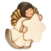 Angelo Thun da parete con stella in ceramica, medio Thun Angeli