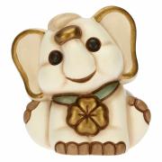 Animaletto mini elefante Thun con quadrifoglio portafortuna 