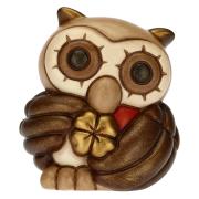 Animaletto mini gufo Thun con quadrifoglio portafortuna 