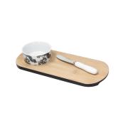 Antipastiera con vassoio legno, set aperitivo porta salse da tavola Antipastiere