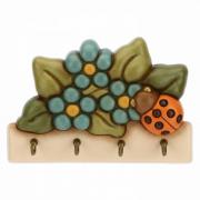 Appendichiavi Thun linea Country con coccinella a 4 ganci cm18x12 