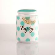 Barattolo cucina in porcellana weissestal decoro Candy enjoy cm 14 Barattoli e Contenitori Cucina