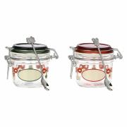 Barattolo da cucina Thun, set due vasetti in vetro con chiusura a scatto e due cucchiaini linea Magico Natale Thun Natale Accessori tavola e cucina