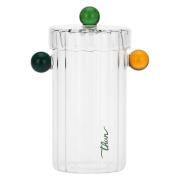 Barattolo Thun in vetro ondulato con sfere colorate, piccolo Barattoli e Contenitori Cucina