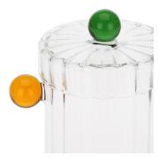 Barattolo Thun in vetro ondulato con sfere colorate, piccolo Barattoli e Contenitori Cucina