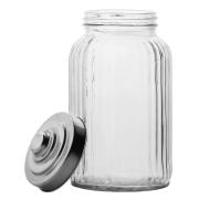 Barattolo Vetro trasparente a coste grande Barattoli e Contenitori Cucina