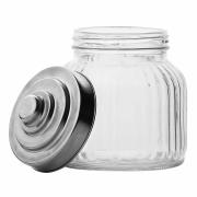 Barattolo Vetro trasparente a coste medio Barattoli e Contenitori Cucina
