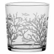 Bicchiere in vetro trasparente con Corallo set 6 pezzi GbTumbler Coral Cl 35 Gb Calici e Bicchieri