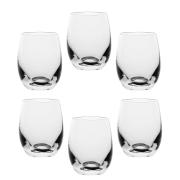 Bicchiere in vetro trasparente con decoro satinato, set 6 shottini Calici e Bicchieri