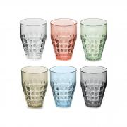 Bicchieri colorati Guzzini Tiffany in plastica trasparente e colori assortiti Calici e Bicchieri