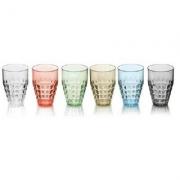 Bicchieri colorati Guzzini Tiffany in plastica trasparente e colori assortiti Calici e Bicchieri