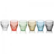 Bicchieri Guzzini plastica colorati set 6 pezzi Tiffany Calici e Bicchieri
