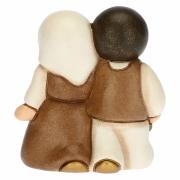 Bimbi con latte personaggio del presepe classico Thun colore bianco 