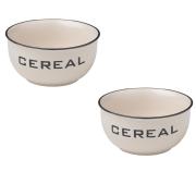 Bolo cereali vintage avorio, set da 2 tazzoni bassi a ciotola Tazzine CaffÃ¨ Mug Tazze e Zuccheriere