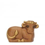 Bue Presepe Classico Thun cm7 colore marrone naturale 