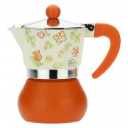 Caffettiera Thun Country arancio per caffÃ¨ espresso da 3 tazze 