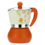 Caffettiera Thun Country arancio per caffÃ¨ espresso da 3 tazze 